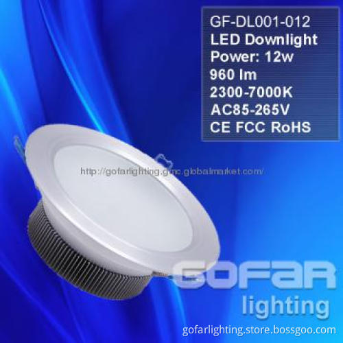 12W high quality LED Down Light With80lm/w